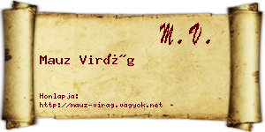 Mauz Virág névjegykártya